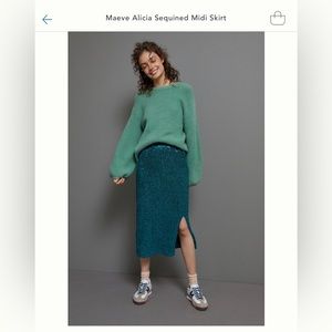 Anthropologie Maeve Sequin Skirt
